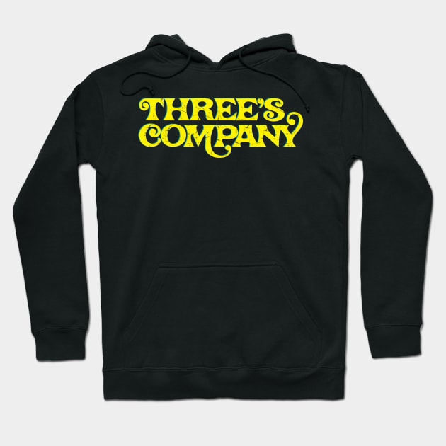 Three's Company // Retro Typography Design Hoodie by Trendsdk